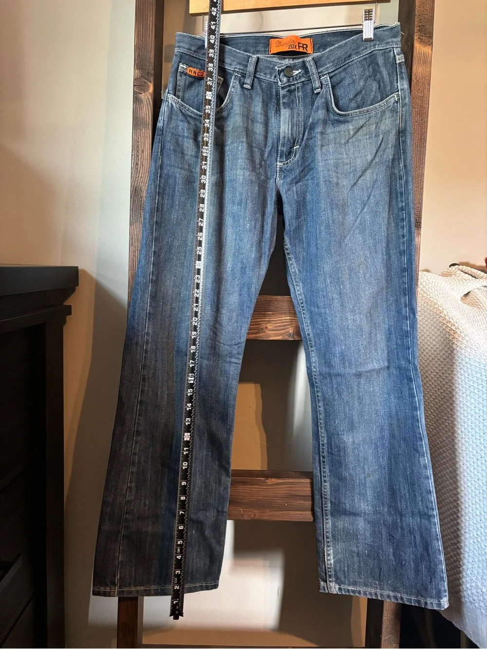 Wrangler 20X FR Men's Flame Resistant Jeans 31x32 CAT2 Blue Work Denim